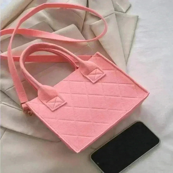 ⚠️Clearance💕Stitched Square Pink Bag - Picture 5 of 6